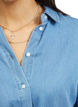 Vestido Vila Bista Denim Azul para Mujer