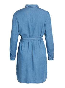 Vestido Vila Bista Denim Azul para Mujer