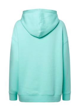 Sudadera Tommy Jeans Signature Verde para Mujer