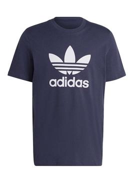 Camiseta Adidas Classics Trefoil Marino Hombre