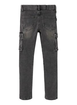 Pantalon Vaquero Name It Silas Cargo Gris Niño