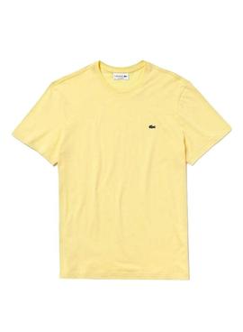 Camiseta Lacoste TH2038 Amarilla para Hombre