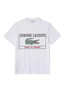 Camiseta Lacoste TH3356 Blanca para Hombre