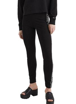 Leggings Tommy Jeans Taping Negro para Mujer