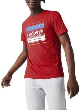 Camiseta Lacoste TH0851 Roja para Hombre