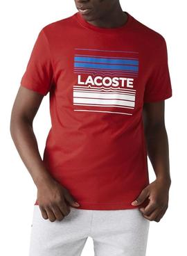 Camiseta Lacoste TH0851 Roja para Hombre