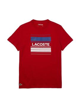 Camiseta Lacoste TH0851 Roja para Hombre