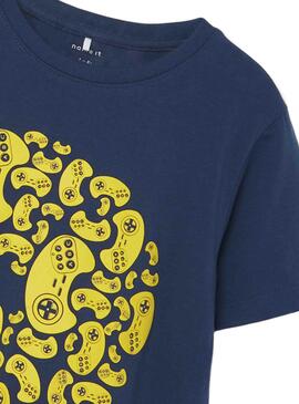 Camiseta Name It Pacman Justus Marino para Niño