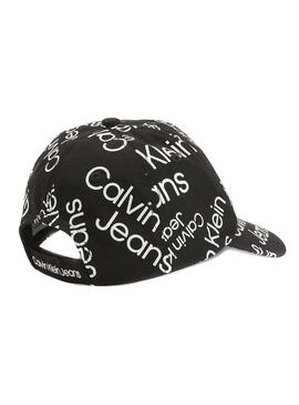 Gorra Calvin Klein Stack Logo Negra para Kids