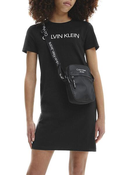 Vestido Calvin Klein Inst Logo Negro para Niña