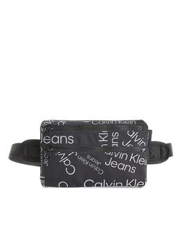 Riñonera Calvin Klein Stack Logo Negra para Kids