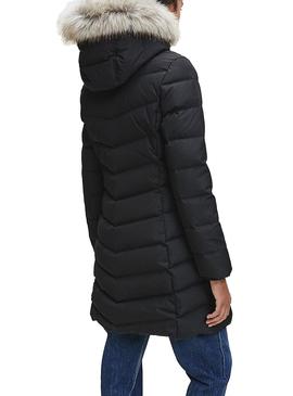 Abrigo Calvin Klein Jeans Long Down Negro Mujer
