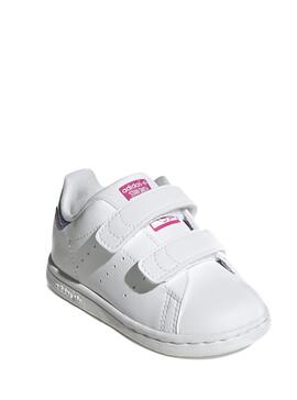 Zapatillas Adidas Stan Smith Blanco Velcro Niña