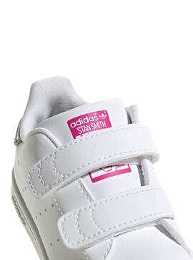 Zapatillas Adidas Stan Smith Blanco Velcro Niña