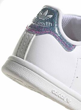 Zapatillas Adidas Stan Smith Blanco Velcro Niña