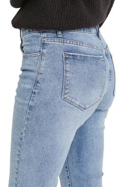 Pantalon Vaquero Vila Stray Azul para Mujer