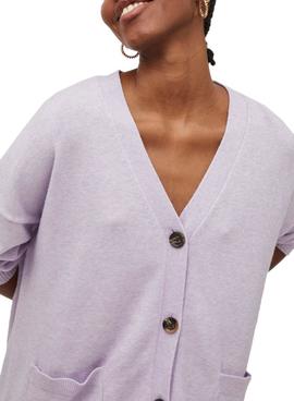 Cardigan Vila Viril Oversize Lila para Mujer