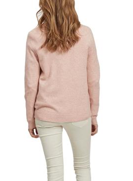 Jersey Vila Viril O Neck Rosa para Mujer