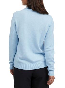 Jersey Vila Viril O Neck Azul para Mujer