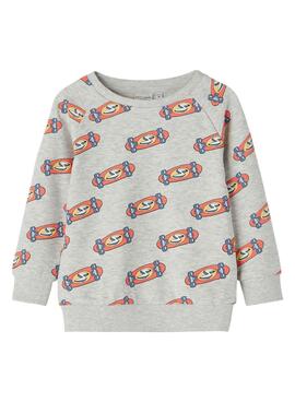 Sudadera Name It Valexander Gris Skate para Niño