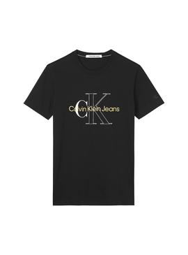 Camiseta Calvin Klein Two Tone Monogram Negra