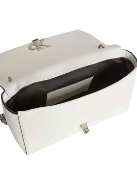 Bolso Calvin Klein Minimal Monogram Blanco Mujer