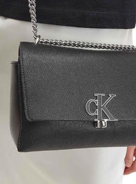 Bolso Calvin Klein Minimal Monogram Negro Mujer