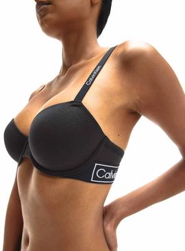 Sujetador Calvin Klein Lightly Lined Balcon Negro