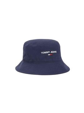 Gorro Tommy Jeans Sport Bucket Marino para Hombre