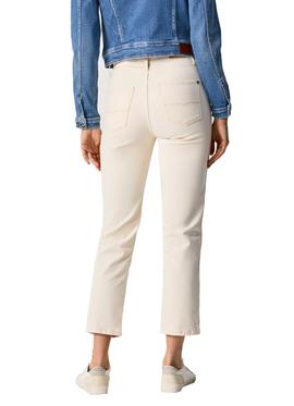 Pantalon Vaquero Pepe Jeans Dion Beige para Mujer