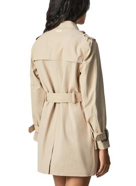 Gabardina Pepe Jeans Fantine Beige para Mujer