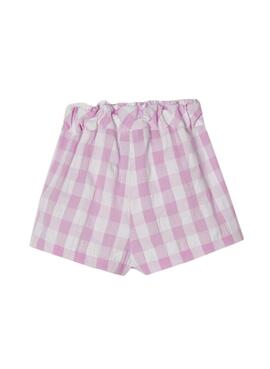 Short Mayoral Vichy Malva Cuadros para Niña