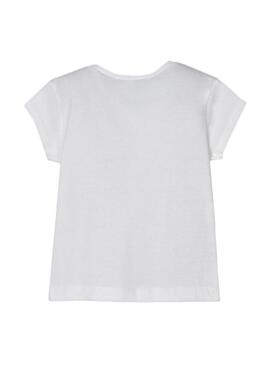 Camiseta Mayoral Bordados Blanca para Niña