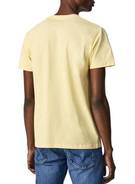 Camiseta Pepe Jeans Eggo Amarilla para Hombre