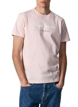 Camiseta Pepe Jeans Eggo Rosa para Hombre