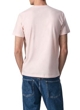 Camiseta Pepe Jeans Eggo Rosa para Hombre