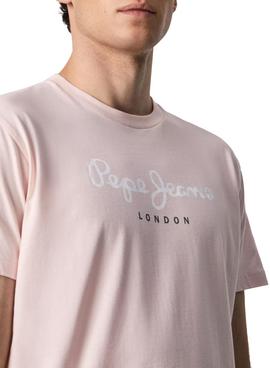 Camiseta Pepe Jeans Eggo Rosa para Hombre