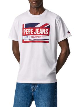 Camiseta Pepe Jeans Adelard Blanca para Hombre