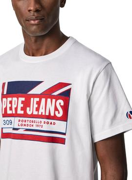 Camiseta Pepe Jeans Adelard Blanca para Hombre