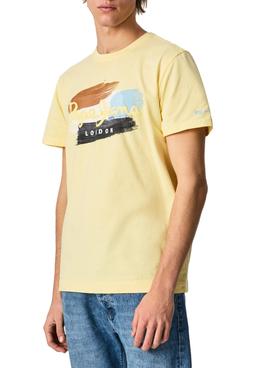 Camiseta Pepe Jeans Aegir Amarilla para Hombre