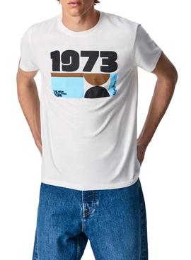 Camiseta Pepe Jeans Aeson Blanca para Hombre