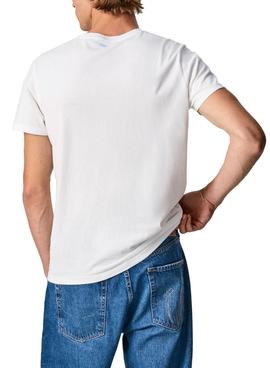 Camiseta Pepe Jeans Aeson Blanca para Hombre