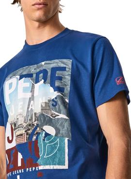 Camiseta Pepe Jeans Ainsley Azulon para Hombre