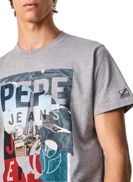 Camiseta Pepe Jeans Ainsley Gris para Hombre