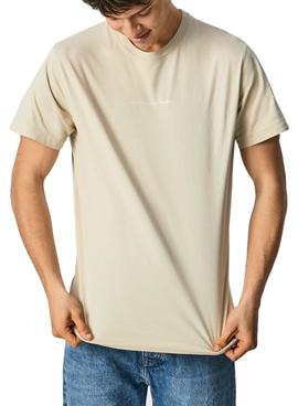 Camiseta Pepe Jeans Andreas Beige para Hombre