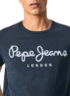 Camiseta Pepe Jeans Essential Denim Marino Hombre