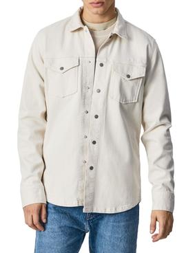 Sobrecamisa Pepe Jeans Dave Natural Beige Hombre