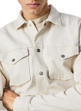 Sobrecamisa Pepe Jeans Dave Natural Beige Hombre