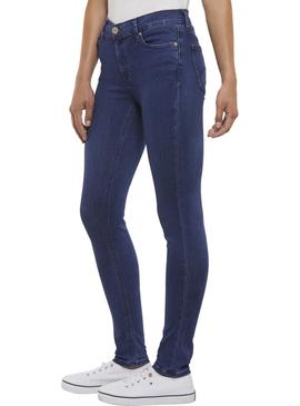 Pantalon Vaquero Tommy Jeans Nora Indigo Mujer