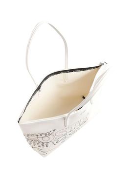 Bolso Lacoste Shopping Print Blanco para Mujer